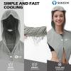 image:imageSukeen Cooling Hoodie Towel Instant Cooling Towels for Neck and Face UPF 50 Sun Protection Ponytail Cooling Neck Wraps Quick Drying Cool Towels for Sports Gym Hiking Camping Workout BlackGray