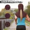 image:imageSukeen Cooling Hoodie Towel Instant Cooling Towels for Neck and Face UPF 50 Sun Protection Ponytail Cooling Neck Wraps Quick Drying Cool Towels for Sports Gym Hiking Camping Workout BlackBrown Red
