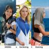 image:imageSukeen Cooling Hoodie Towel Instant Cooling Towels for Neck and Face UPF 50 Sun Protection Ponytail Cooling Neck Wraps Quick Drying Cool Towels for Sports Gym Hiking Camping Workout BlackGray