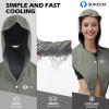 image:imageSukeen Cooling Hoodie Towel Instant Cooling Towels for Neck and Face UPF 50 Sun Protection Ponytail Cooling Neck Wraps Quick Drying Cool Towels for Sports Gym Hiking Camping Workout BlackDark Gray