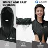 image:imageSukeen Cooling Hoodie Towel Instant Cooling Towels for Neck and Face UPF 50 Sun Protection Ponytail Cooling Neck Wraps Quick Drying Cool Towels for Sports Gym Hiking Camping Workout BlackBlack