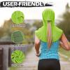 image:imageSukeen Cooling Hoodie Towel Instant Cooling Towels for Neck and Face UPF 50 Sun Protection Ponytail Cooling Neck Wraps Quick Drying Cool Towels for Sports Gym Hiking Camping Workout BlackGreen