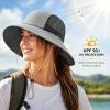 image:imageSukeen Bucket Hat for WomenSun Hat UPF 50 Comfortable and Adjustable for Outdoor Sports and DailyGrey