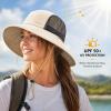 image:imageSukeen Bucket Hat for WomenSun Hat UPF 50 Comfortable and Adjustable for Outdoor Sports and DailyWhite