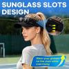 image:imageSukeen Sports Sun Visor Men Women Lightweight QuickDry Visor Hat with Sunglasses Slots Athletic Visor for Golf TennisBlack