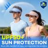 image:imageSukeen Sports Sun Visor Men Women Lightweight QuickDry Visor Hat with Sunglasses Slots Athletic Visor for Golf TennisLight Blue