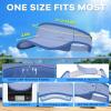 image:imageSukeen Sports Sun Visor Men Women Lightweight QuickDry Visor Hat with Sunglasses Slots Athletic Visor for Golf TennisLight Blue