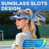 image:imageSukeen Sports Sun Visor Men Women Lightweight QuickDry Visor Hat with Sunglasses Slots Athletic Visor for Golf TennisLight Blue