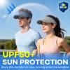 image:imageSukeen Sports Sun Visor Men Women Lightweight QuickDry Visor Hat with Sunglasses Slots Athletic Visor for Golf TennisNavy Blue