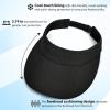 image:imageSukeen Sun Visor Hat for Men Women Wide Brim UPF 50 Adjustable Cooling Visor Lightweight Sweat Wicking Quick DryBlack