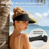 image:imageSukeen Women Sun Visor Hat Wide Brim UPF 50 Adjustable Headband Lightweight Cooling Moisture Wicking Quick DryBlack
