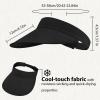 image:imageSukeen Women Sun Visor Hat Wide Brim UPF 50 Adjustable Headband Lightweight Cooling Moisture Wicking Quick DryBlack
