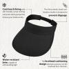 image:imageSukeen Women Sun Visor Hat Wide Brim UPF 50 Adjustable Headband Lightweight Cooling Moisture Wicking Quick DryBlack
