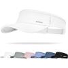 image:imageSukeen Sports Sun Visor Men Women Lightweight QuickDry Visor Hat with Sunglasses Slots Athletic Visor for Golf TennisWhite
