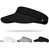 image:imageSukeen Sun Visor Hat for Men Women Wide Brim UPF 50 Adjustable Cooling Visor Lightweight Sweat Wicking Quick DryBlack