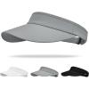 image:imageSukeen Sun Visor Hat for Men Women Wide Brim UPF 50 Adjustable Cooling Visor Lightweight Sweat Wicking Quick DryGrey