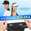 image:imageSukeen Sports Sun Visor Women Men Lightweight UPF50 Water Resistant Stretchy Athletic Visor Hat for Running Tennis GolfBlack