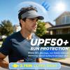 image:imageSukeen Sports Sun Visor Women Men Lightweight UPF50 Water Resistant Stretchy Athletic Visor Hat for Running Tennis GolfGrey