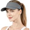 image:imageSukeen Sports Sun Visor Women Men Lightweight UPF50 Water Resistant Stretchy Athletic Visor Hat for Running Tennis GolfGrey