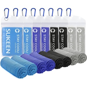 image:imageSukeen 16pack Cooling Towel 40x12 Bulk Ice TowelSoft Breathable Chilly TowelMicrofiber Towel for YogaSportRunningGymWorkoutCampingFitnessWorkout amp More Activities2 Sky Blue2 Royal Blue2 Black2 Gray